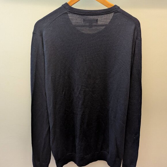Goodthreads 100% merino wool sweater XL Tall Mens XLT Navy blue NWT - Picture 2 of 3